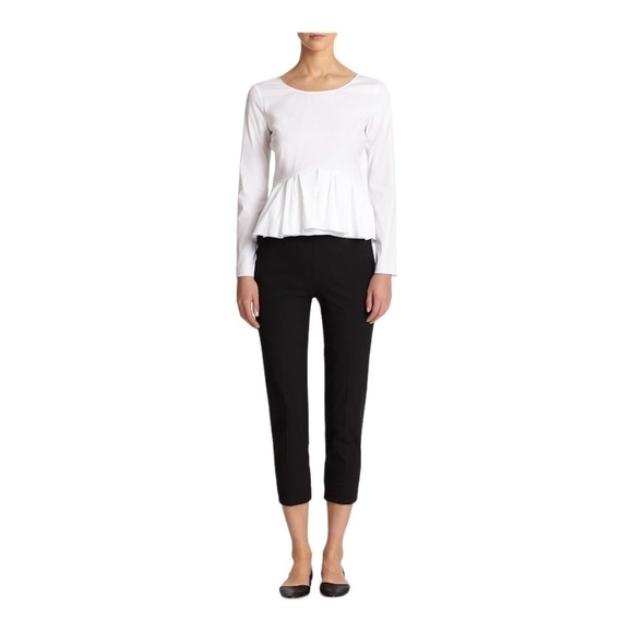 Piazza Sempione Audrey Cropped Cotton Pants - Picture 1 of 8